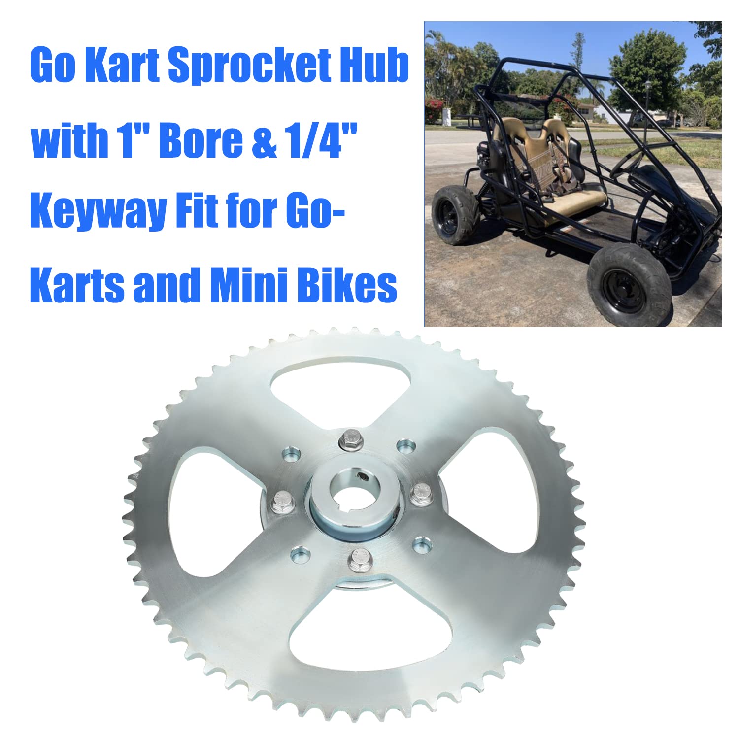 Packaging layout showing hub, sprocket, and hardware for quick install.