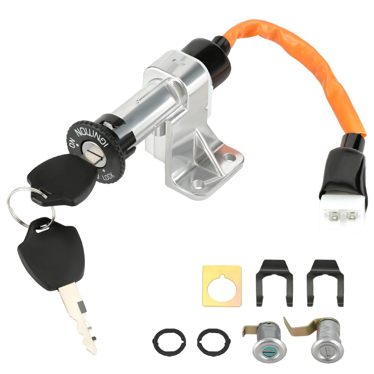 YOXUFA ignition switch key assembly for GY6 49cc scooters starts reliably