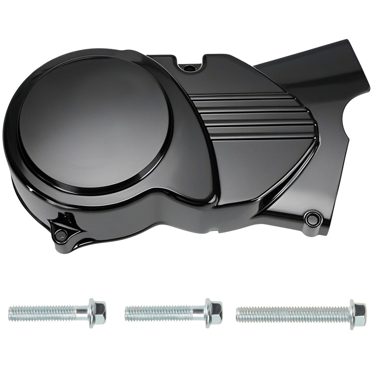 YOXUFA left engine stator cover front angle with black finish