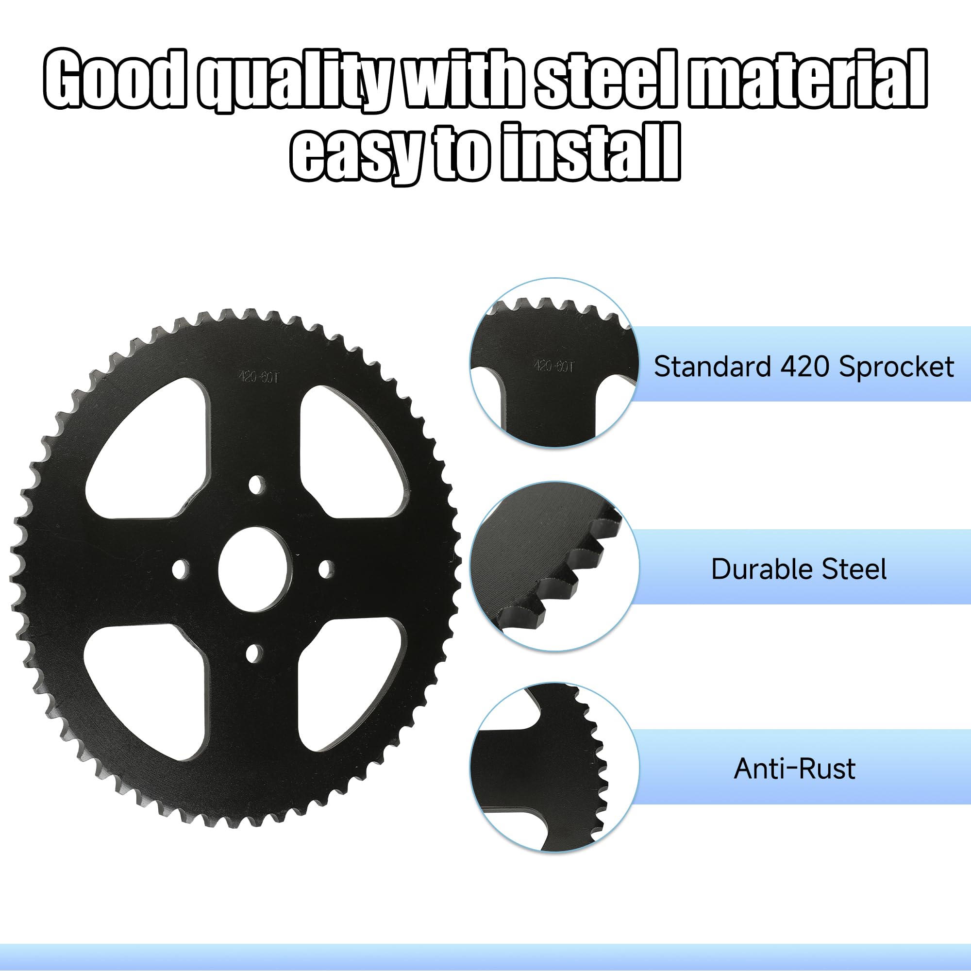 YOXUFA 60T sprocket upgrade may boost hill climbing and torque
