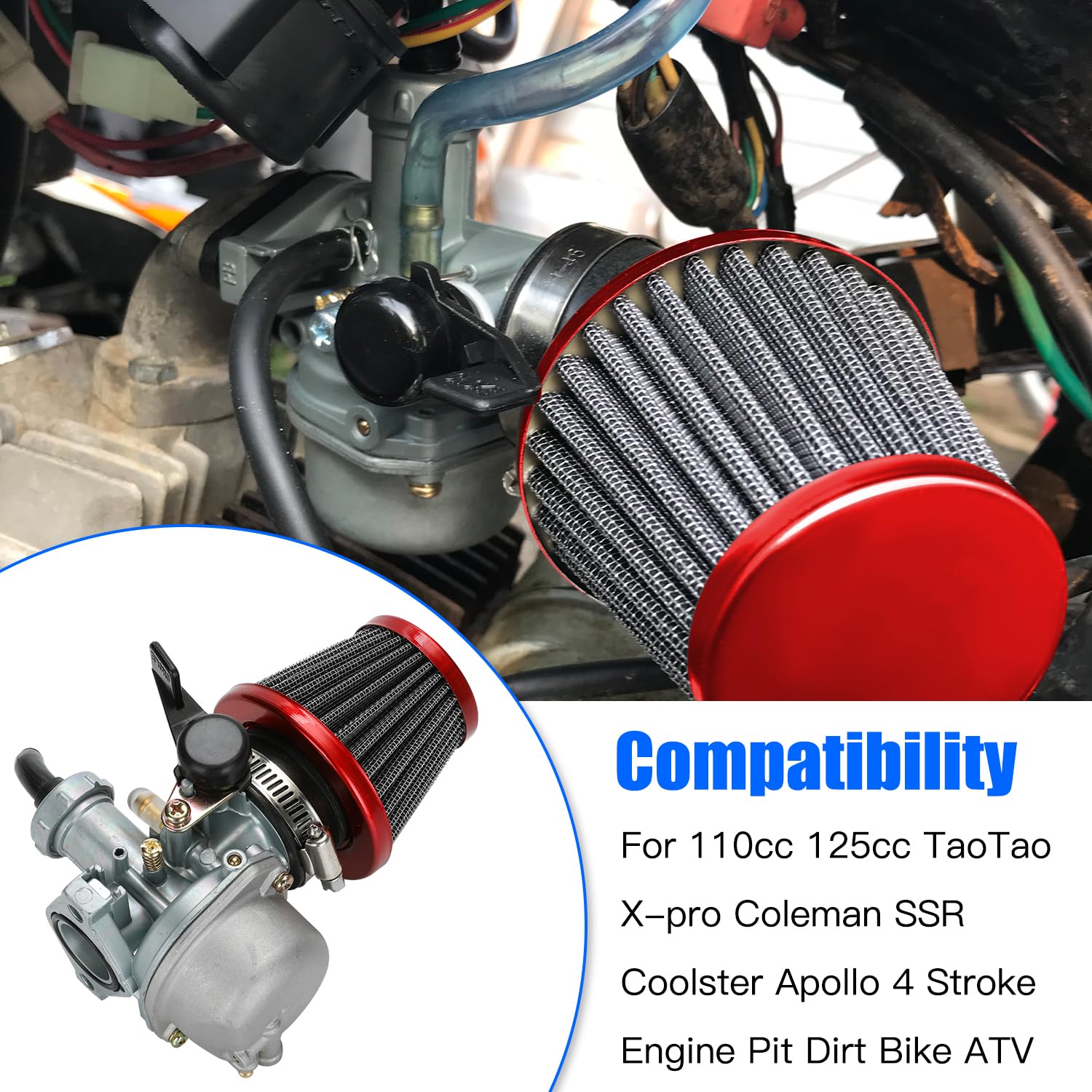 YOXUFA PZ22 air filter included keeps air clean for better combustion.