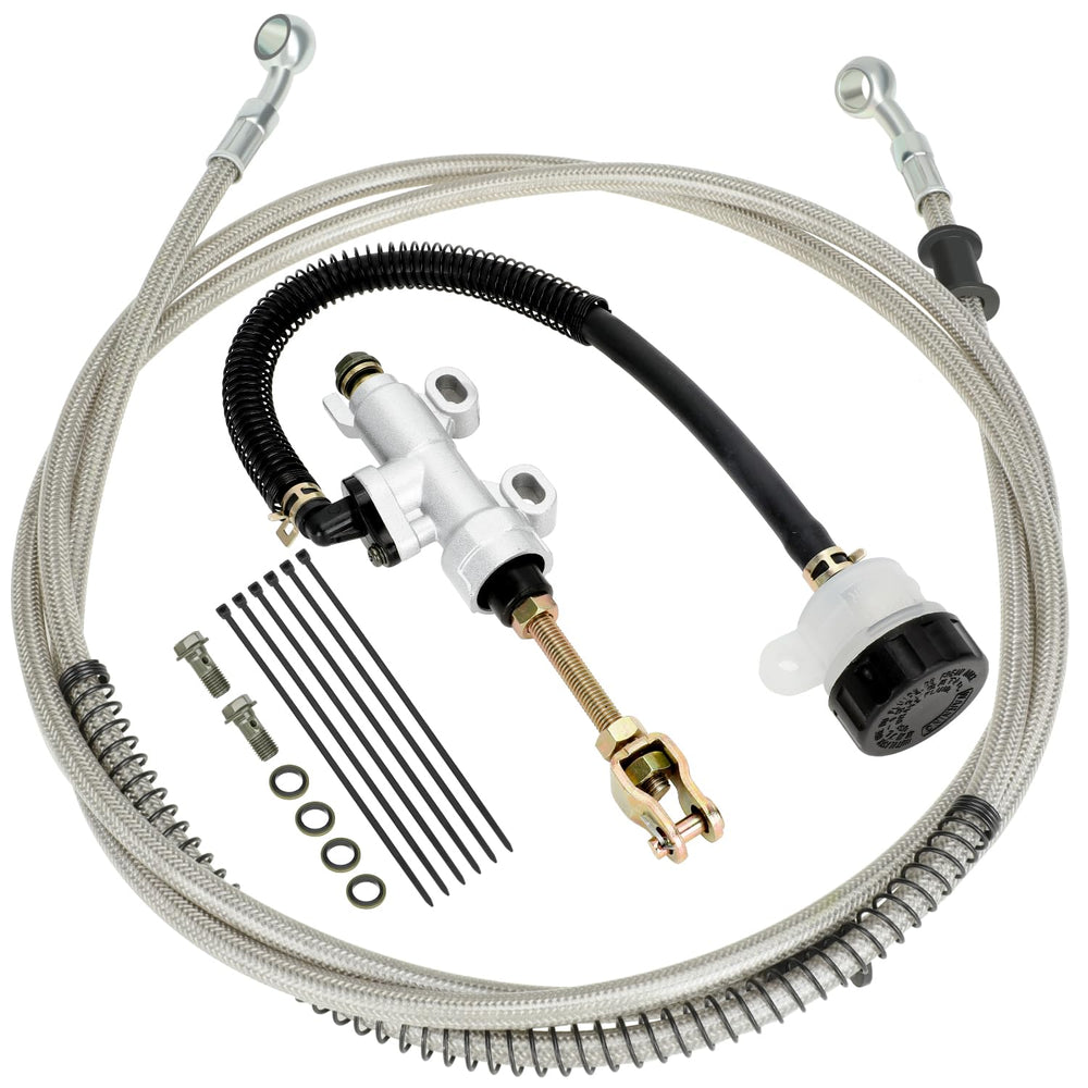YOXUFA rear brake master cylinder hose for ATV setups improves compatibility.