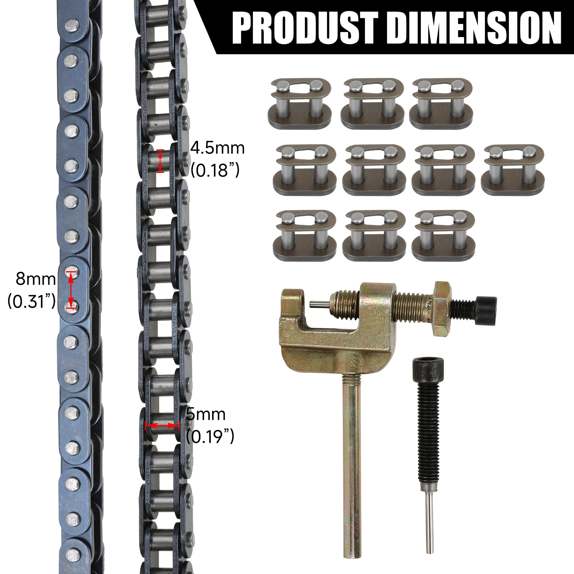 YOXUFA T8F alloy steel chain and sprocket deliver durable wear resistance