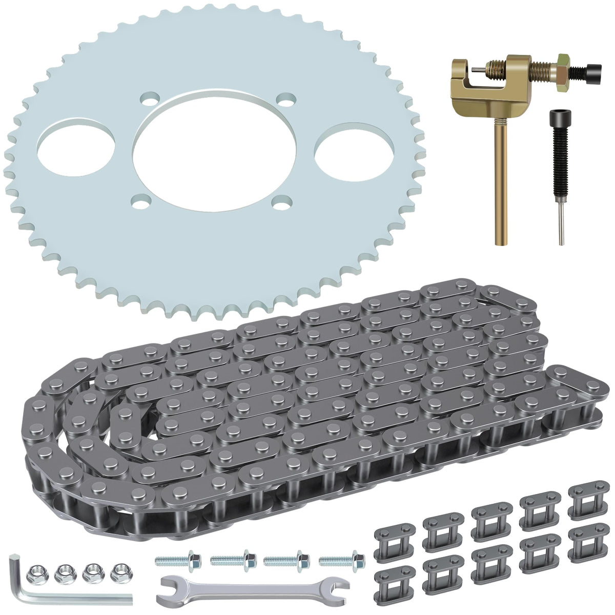 YOXUFA T8F chain kit with 116 links and 54T sprocket for 2-stroke bikes