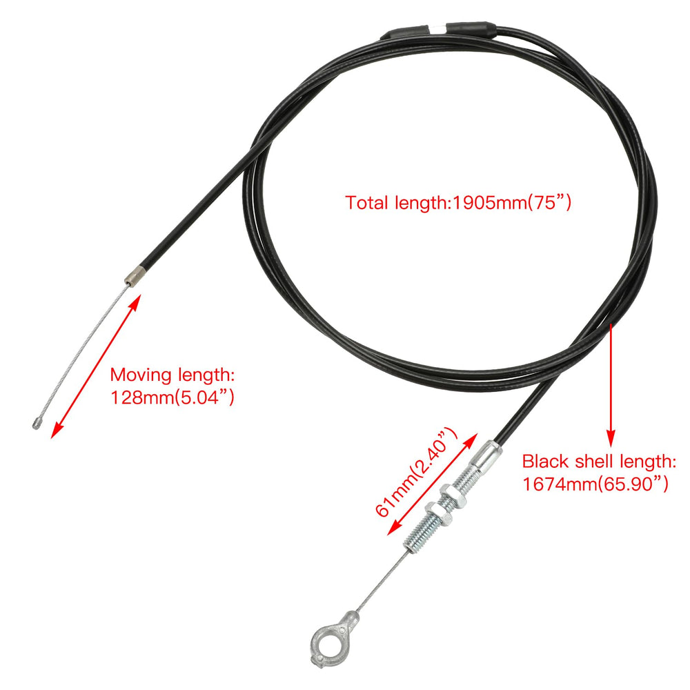 YOXUFA throttle cable casting length 65-9 inch for smooth routing
