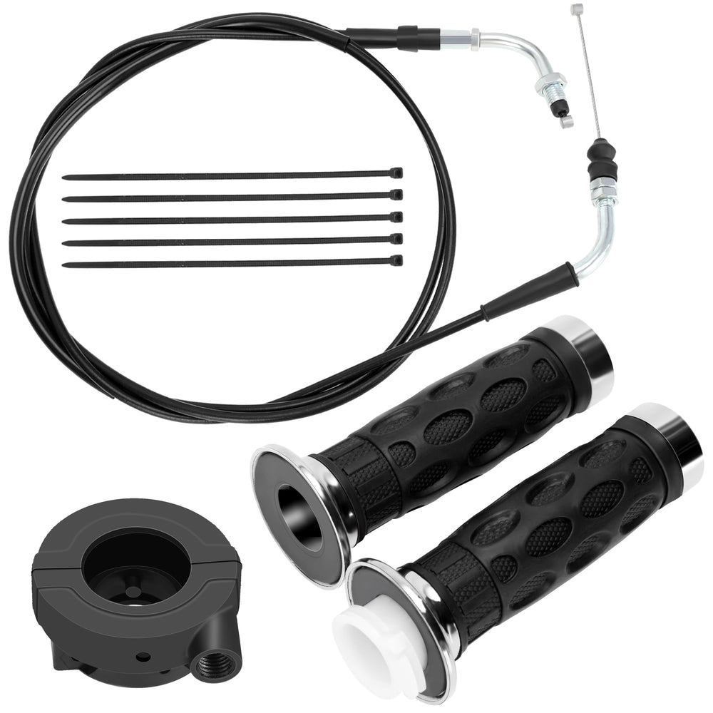 YOXUFA throttle housing and 78 inch cable for 22 mm handlebars; smooth throttle control