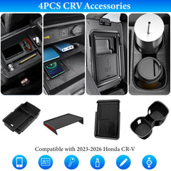 YPHUIKI CR-V armrest storage tray offers tidy two-layer access.