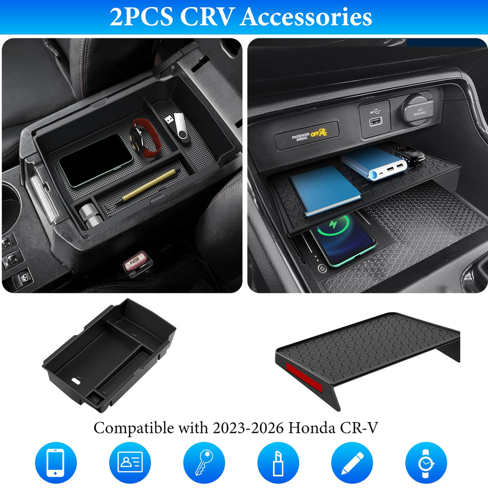 YPHUIKI armrest tray for CR-V 2023-2026 enhances storage while reducing clutter.
