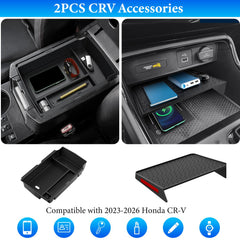 YPHUIKI armrest tray for CR-V 2023-2026 enhances storage while reducing clutter.