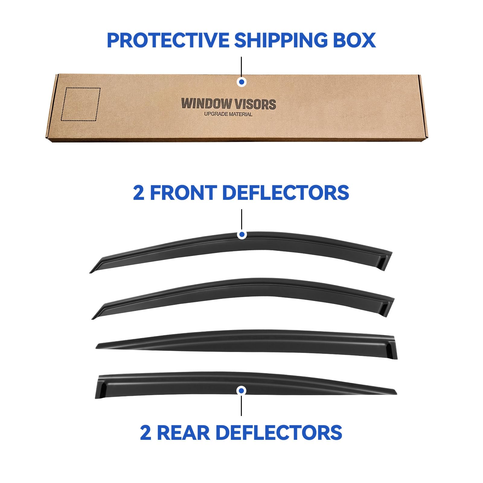 YQAUTEC Altima window visors provide shade and UV protection on sunny drives