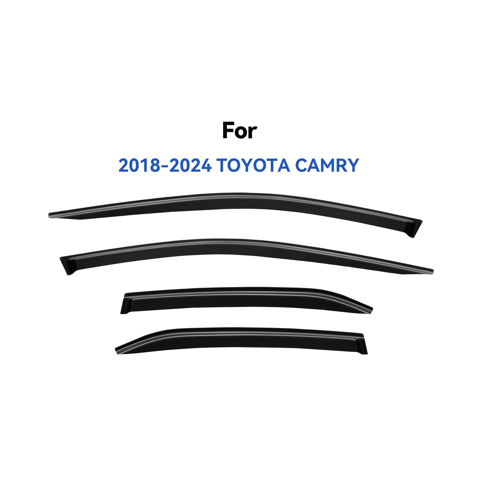 YQAUTEC Camry window visor front-right providing ventilation with rain shield