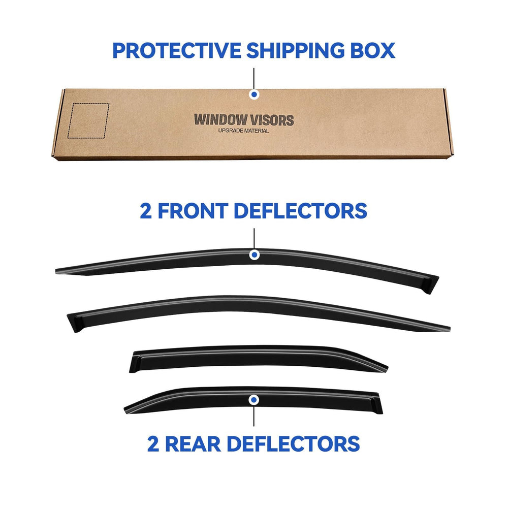 YQAUTEC Camry window visor installation guide for proper fit