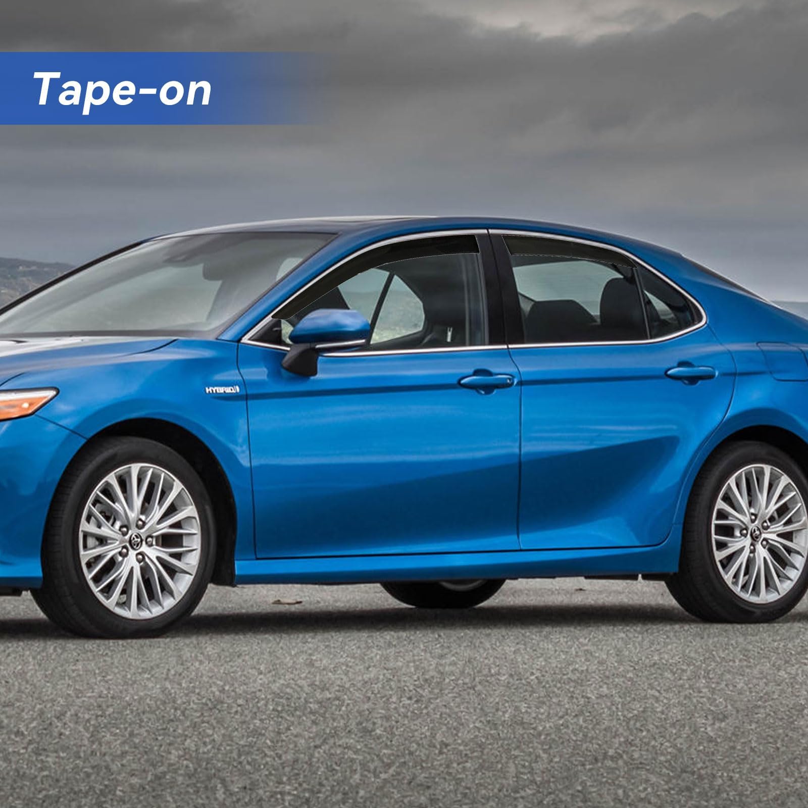 YQAUTEC Camry window visor rear-left deflecting wind for comfort