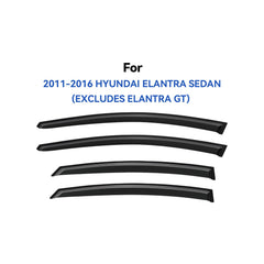 YQAUTEC Elantra window visor front-right view keeps rain out while venting the cabin.