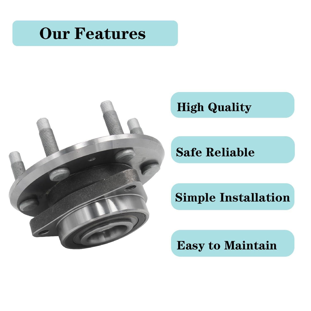 YQAUCES rear wheel bearing assembly with ABS image demonstrates robust design for longevity.