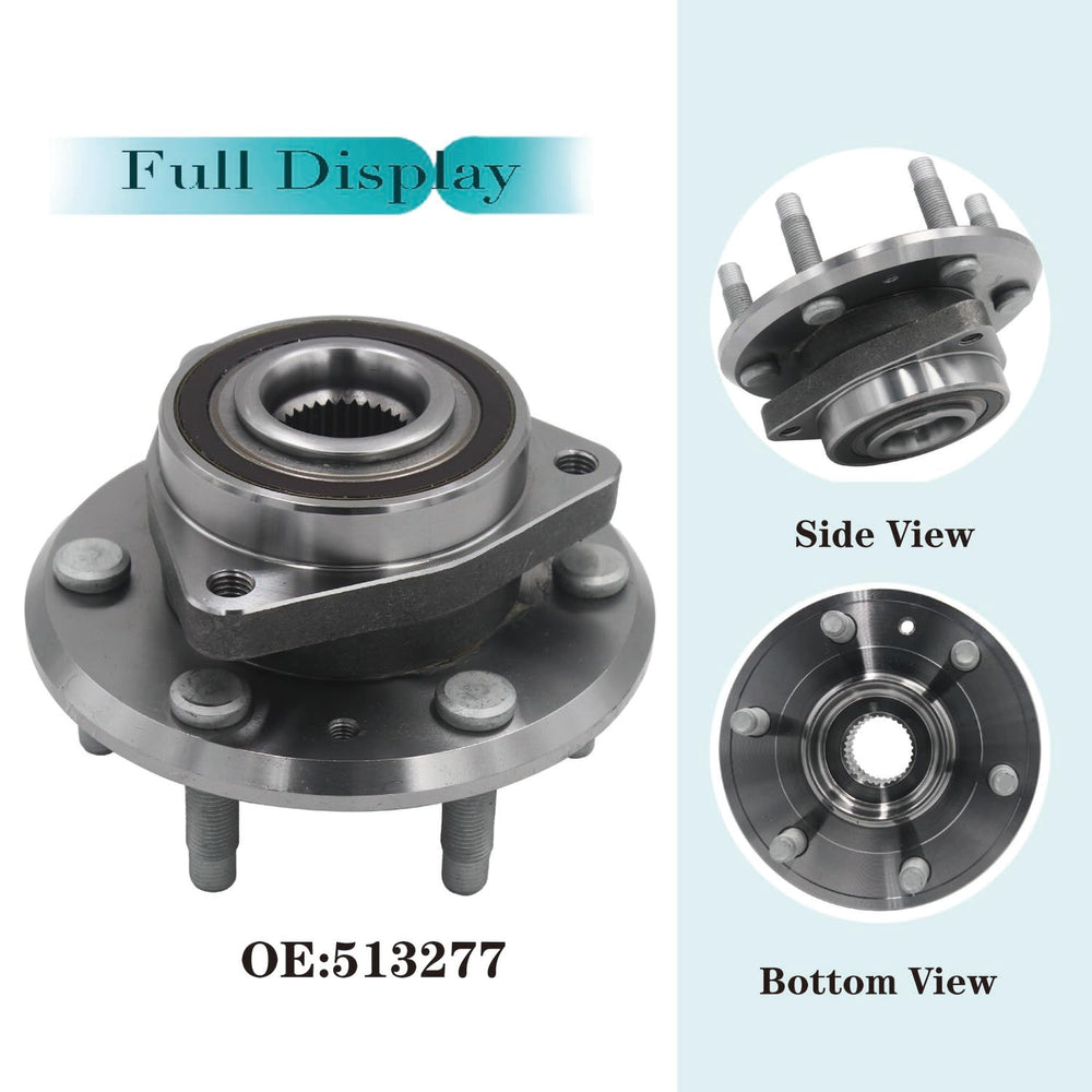 YQAUCES wheel hub bearing assembly with ABS shows precise fit for reliable replacements.