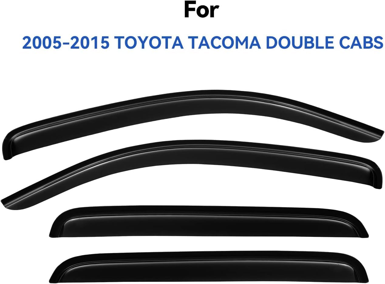 YQAUTEC rain guard deflector adds shade and reduces glare for driving comfort.