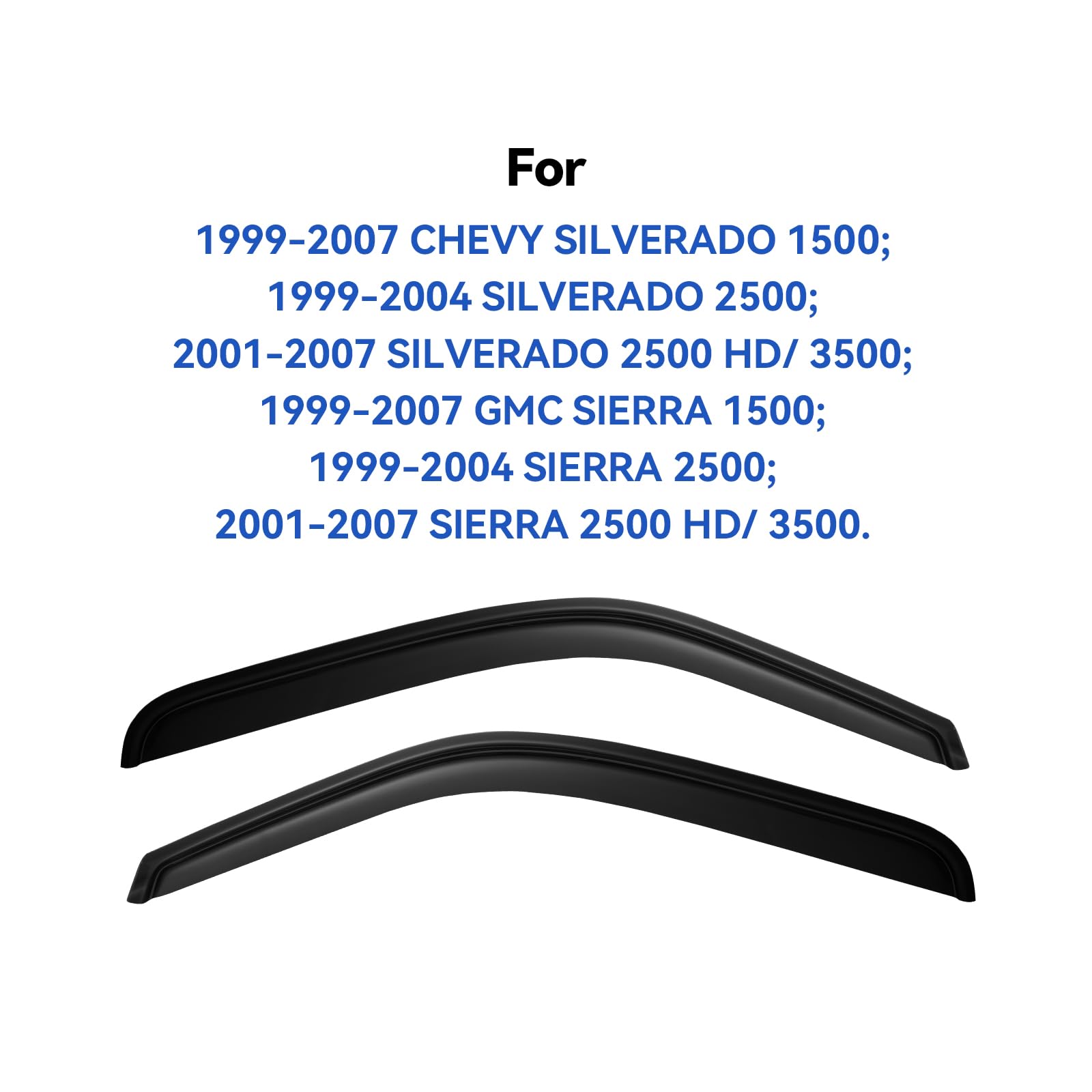 YQAUTEC window visors packaging box and accessories for easy purchase