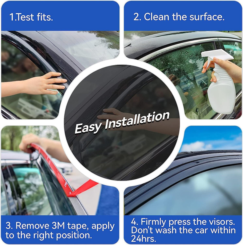 YQAUTEC 3M-tape adhesion close-up demonstrates secure fit.