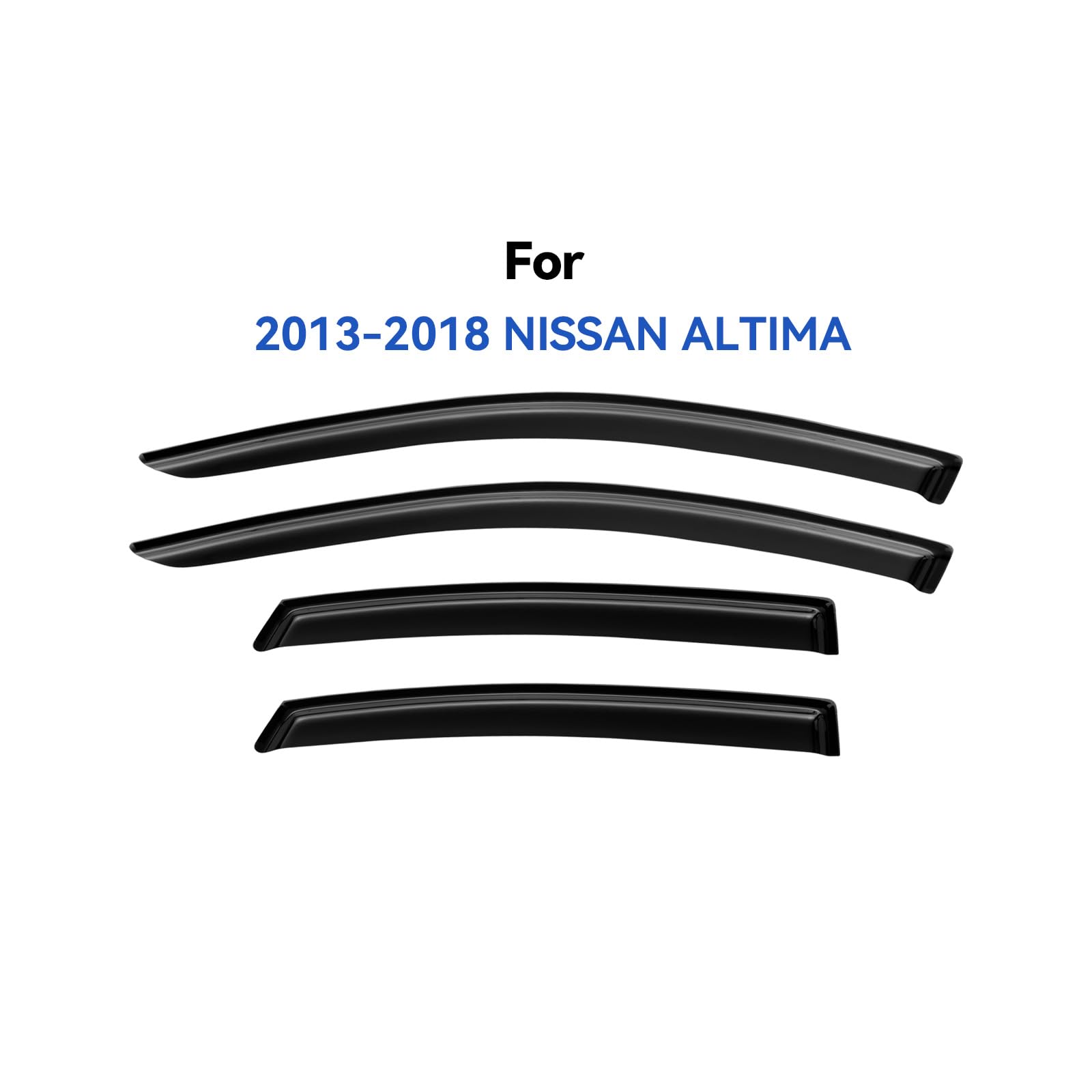 YQAUTEC Altima front-right window visor reduces rain splash while driving.