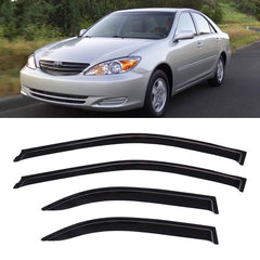 YQAUTEC Camry out-channel visor front view for rain deflection and airflow