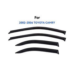 YQAUTEC Camry visor side view with slim profile and wind protection