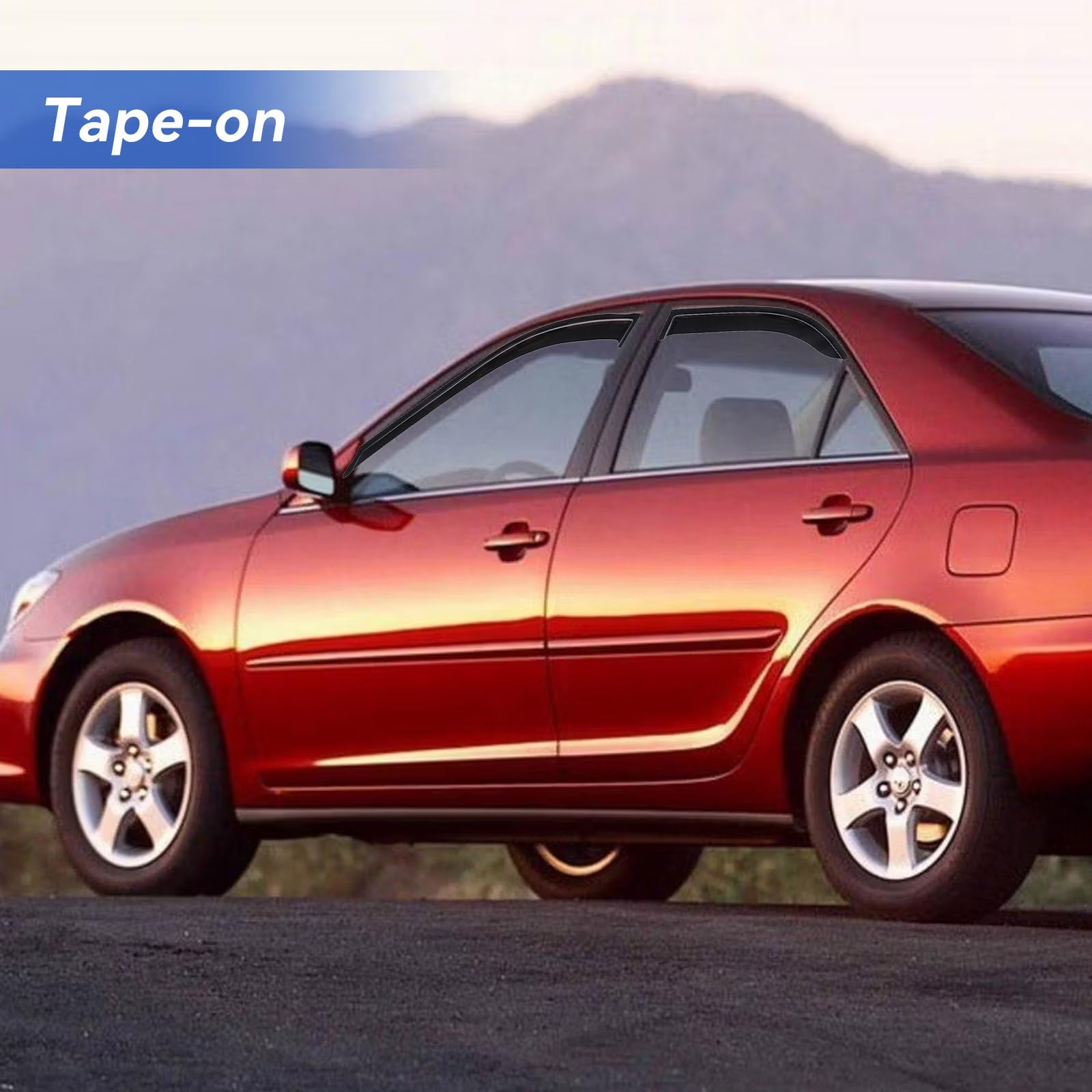 Close-up of YQAUTEC Camry visor material and durability