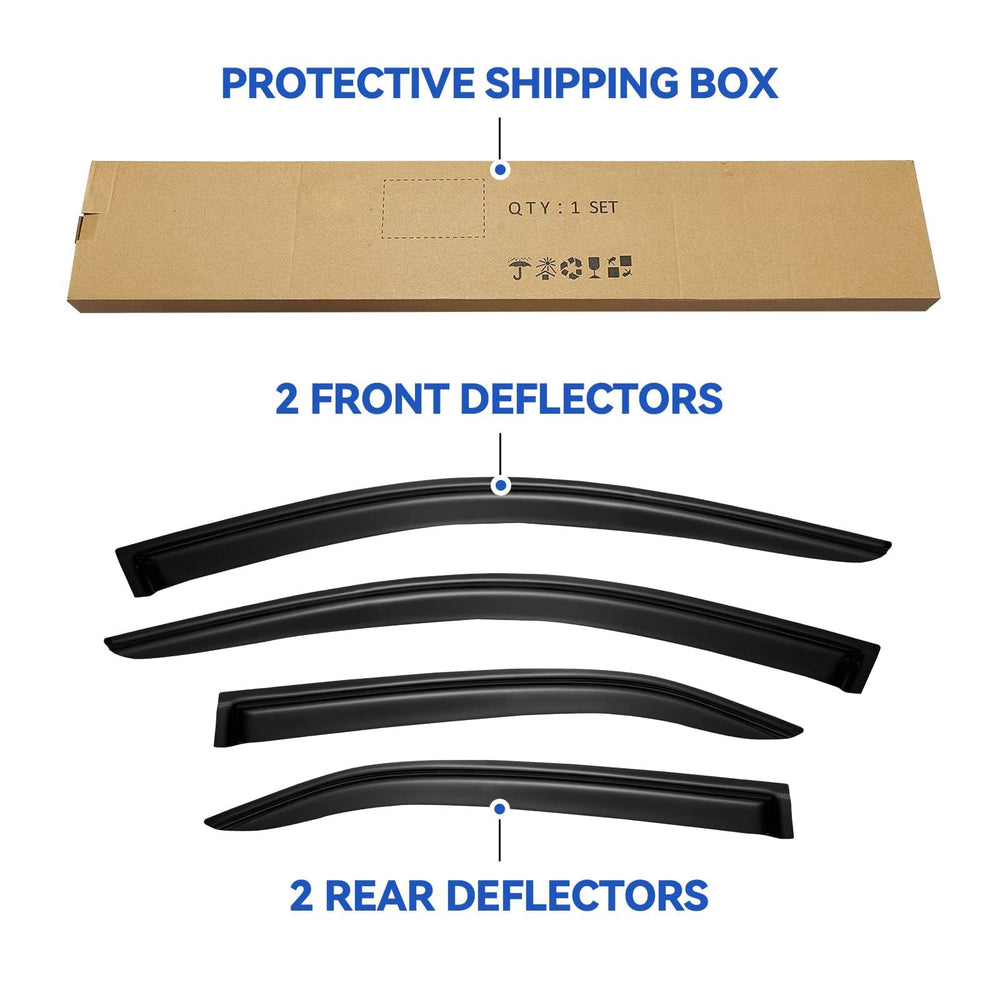 YQAUTEC Camry window visor side-view for ventilation