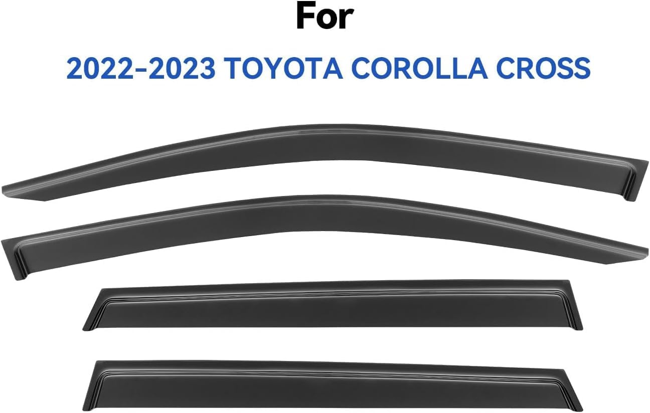 YQAUTEC Corolla Cross front right visor shields and vents