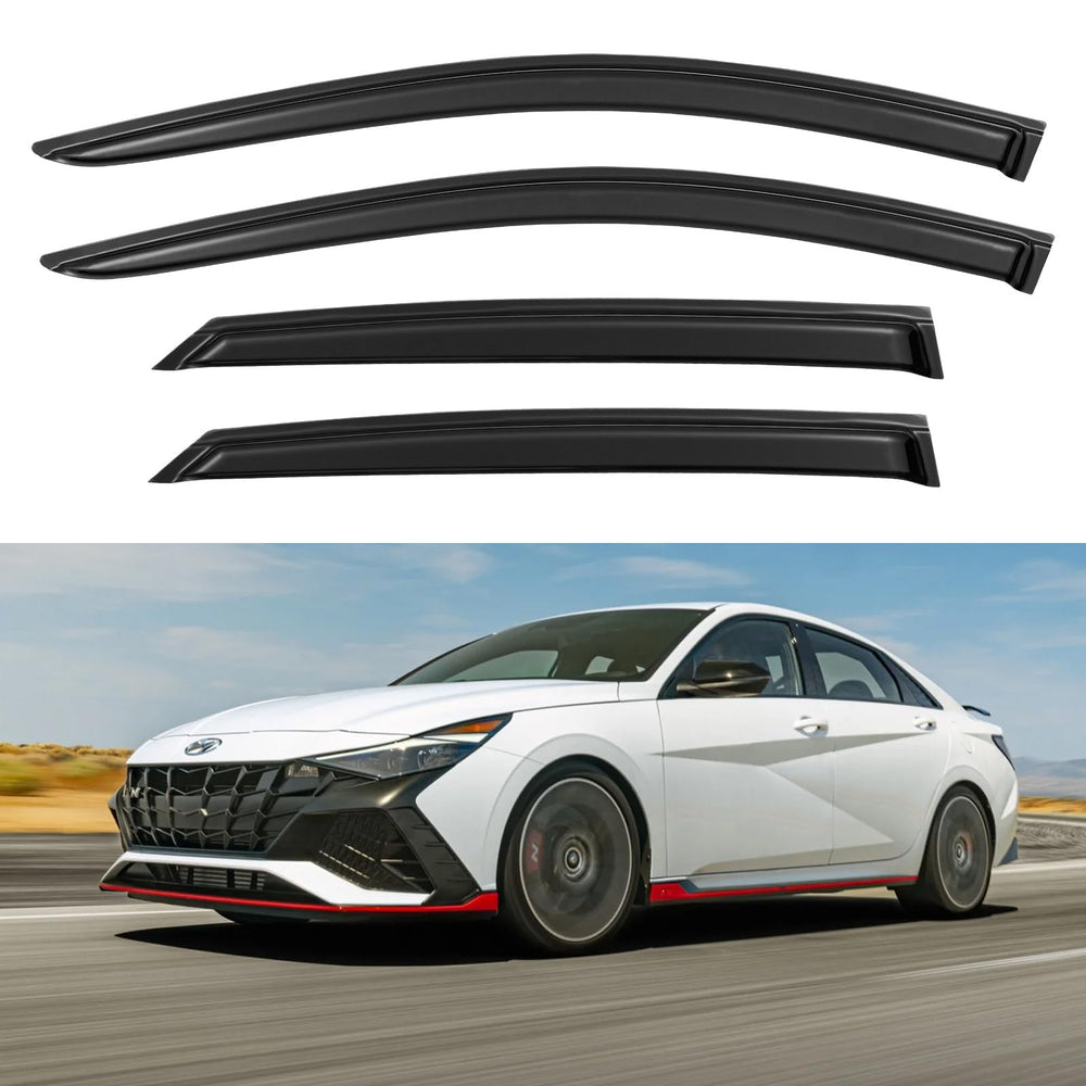 YQAUTEC Elantra front-left window visor for rain protection and fresh air