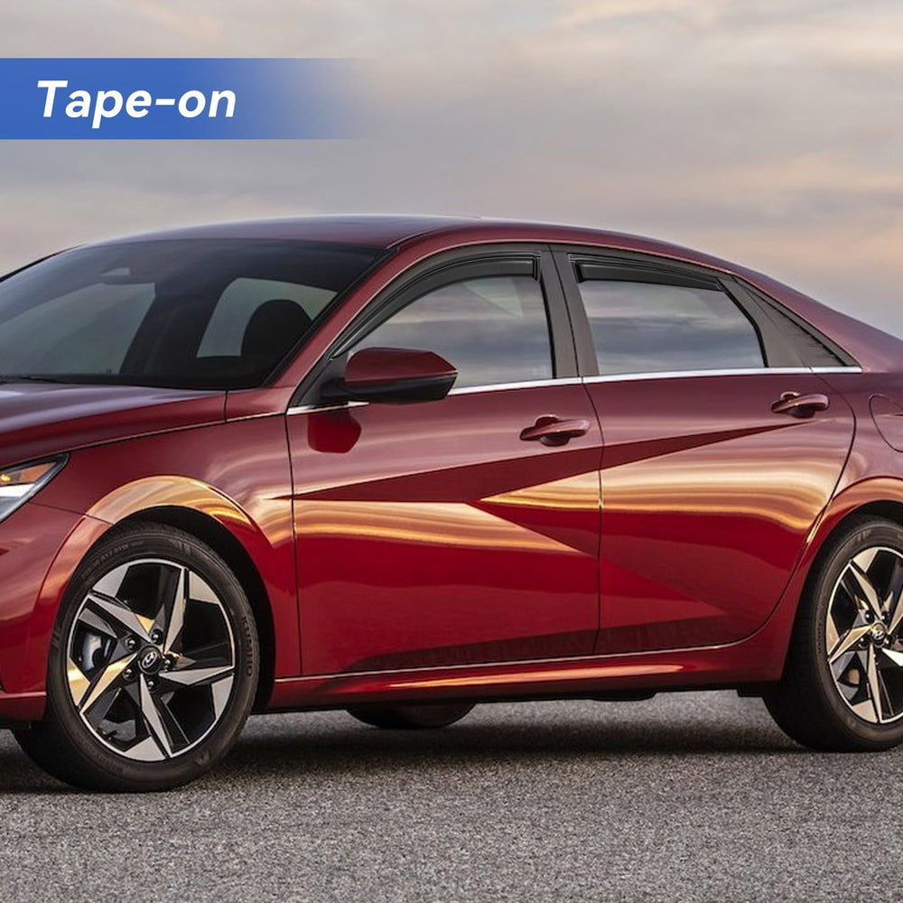 YQAUTEC Elantra rear-left window visor shields interior from rain and wind