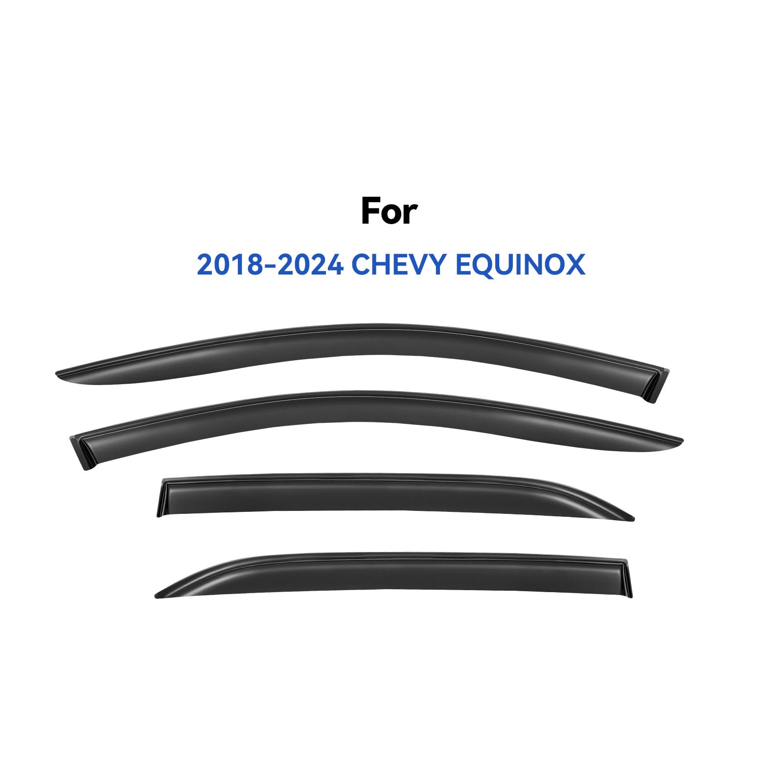 YQAUTEC Equinox side window deflectors helping prevent wind gusts and keep glass clear