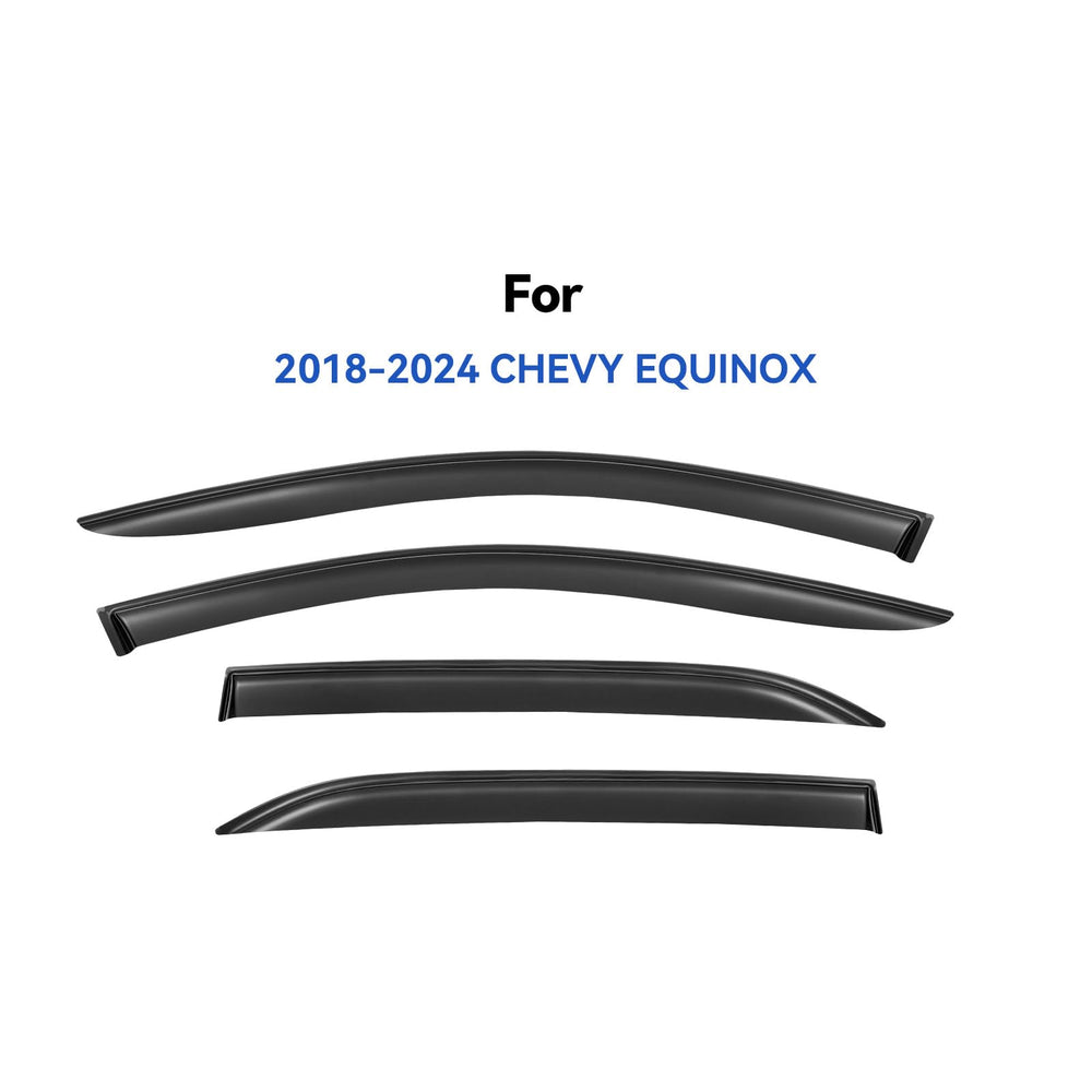 YQAUTEC Equinox side window deflectors helping prevent wind gusts and keep glass clear