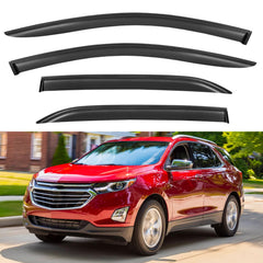 YQAUTEC Equinox window visors with out-channel rain guards for improved airflow and rain protection