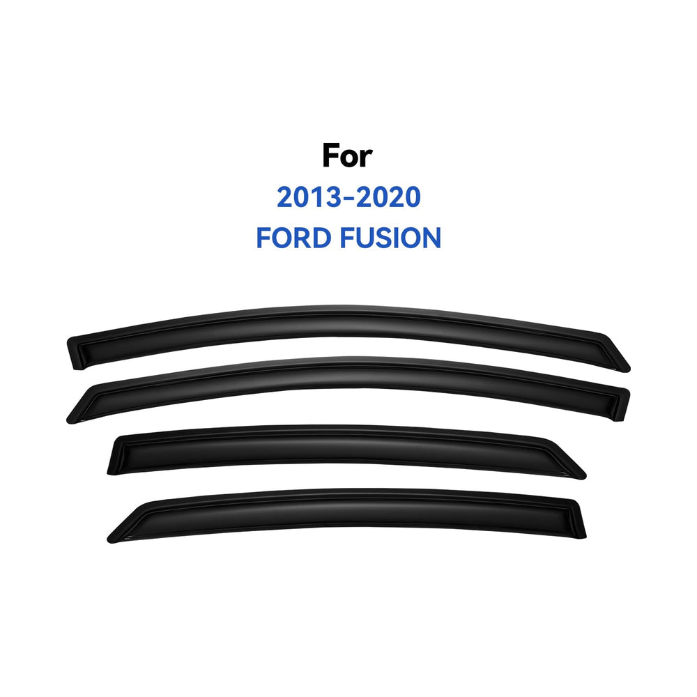 YQAUTEC Ford Fusion window visors front right enable easy ventilation with rain protection