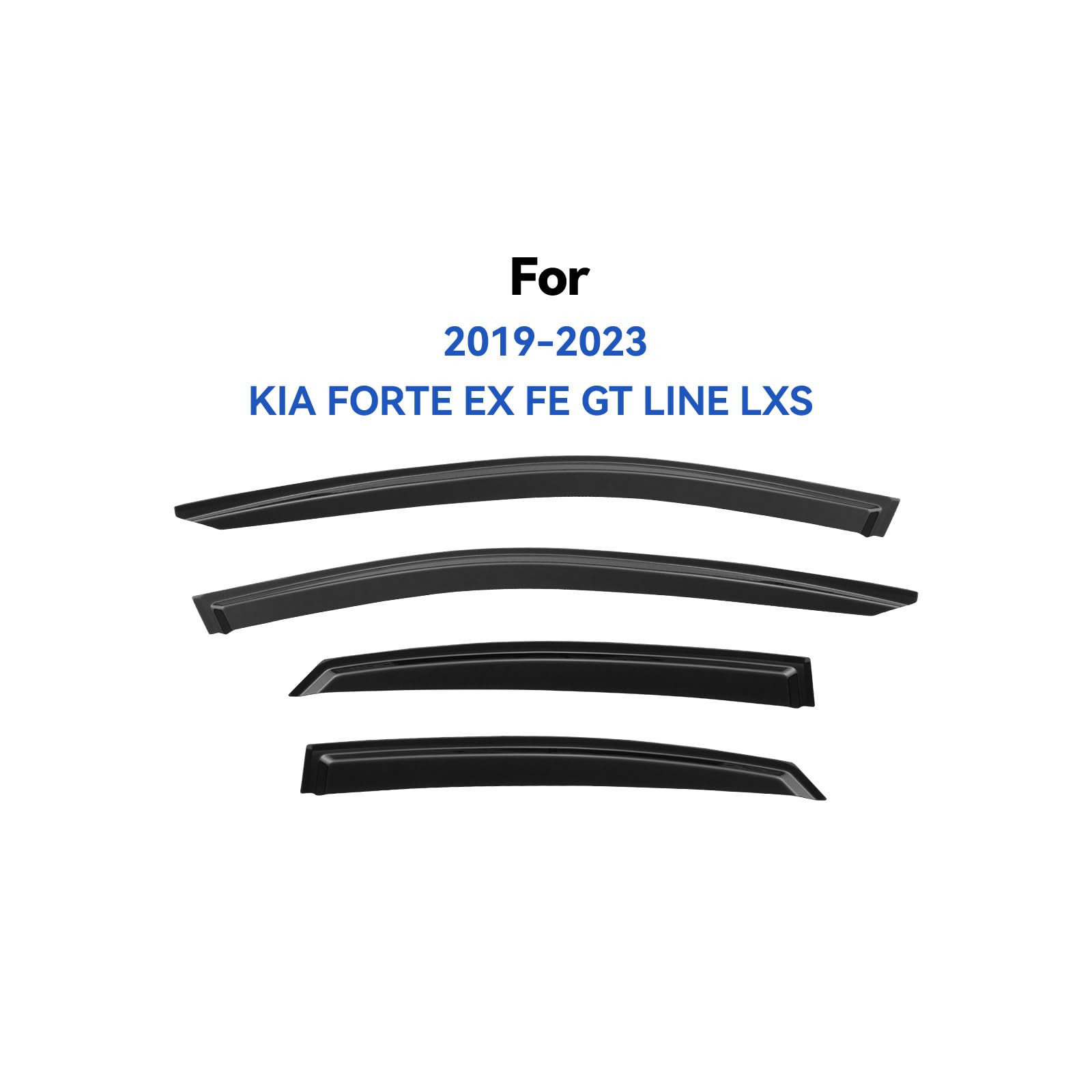 YQAUTEC Forte out-channel window visor, front-right view, enhances ventilation and shields against splashes.