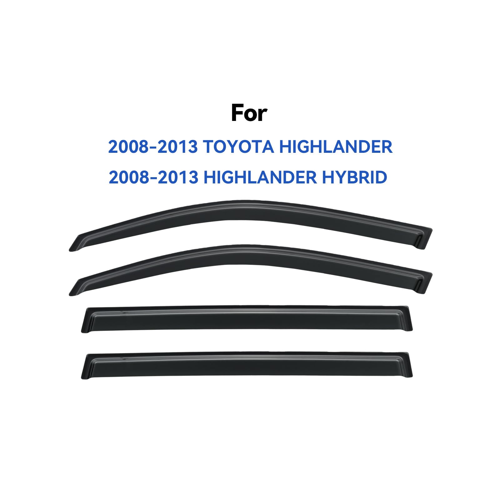 YQAUTEC Highlander rain guard front right aids rain deflection and airflow