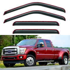 YQAUTEC in-channel visors for Ford F-Series allow fresh air with rain protection