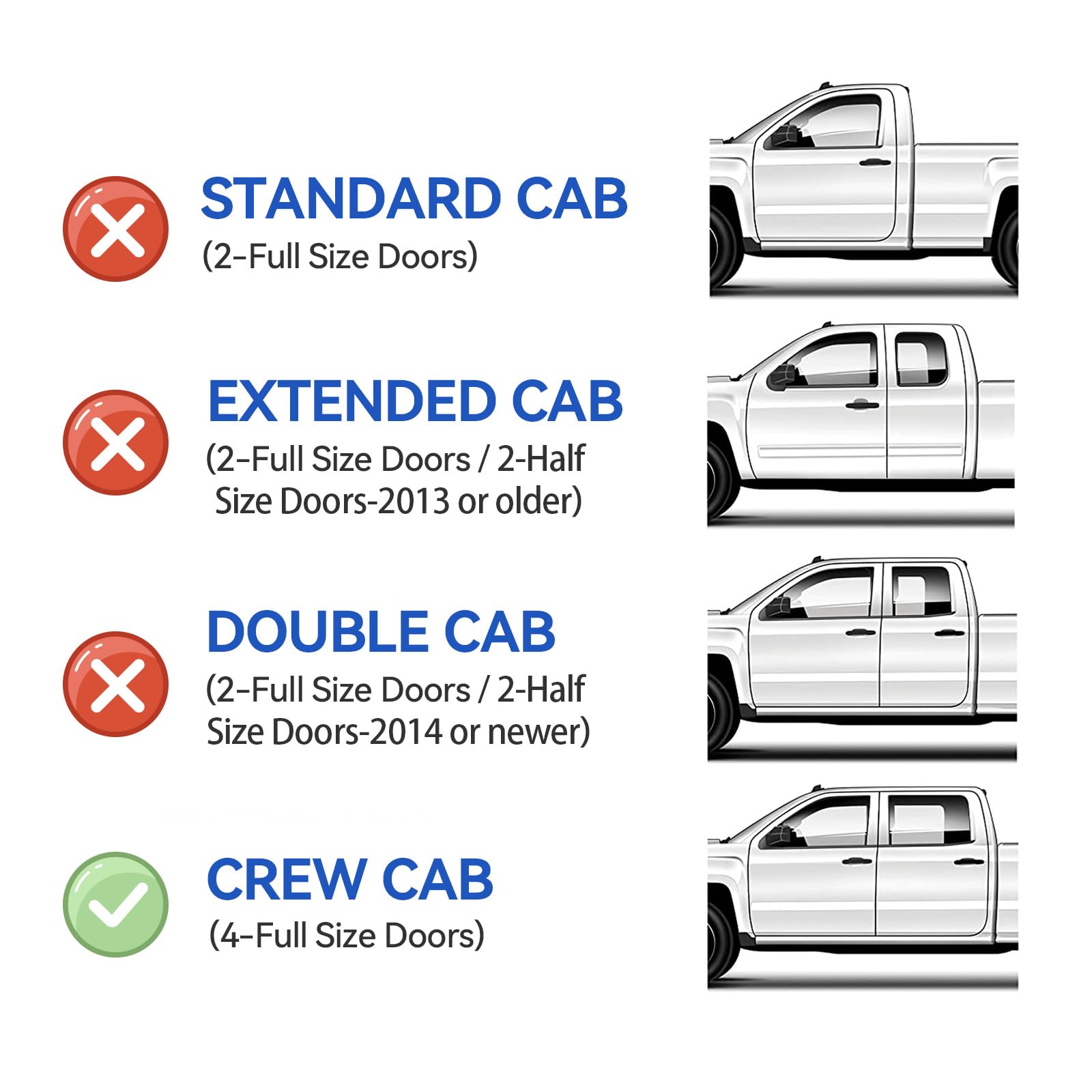 YQAUTEC GMC Canyon Crew Cab visors provide fresh air with rain shielding.