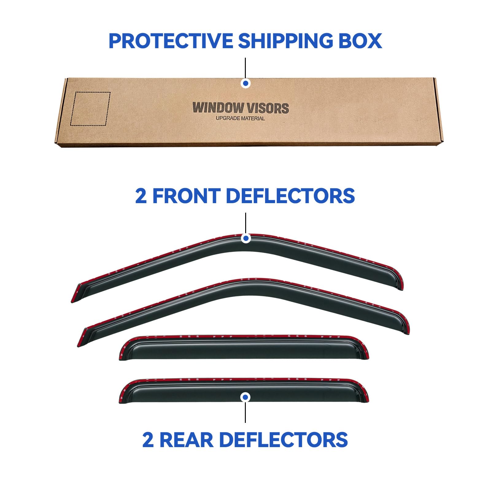YQAUTEC vent deflectors help maintain airflow with minimal wind intrusion