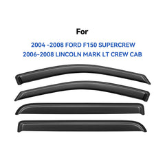 YQAUTEC Lincoln Mark LT window visors side view demonstrating rain protection.