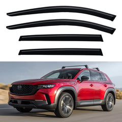 YQAUTEC Mazda CX-50 window visors front view improve airflow and deflect rain