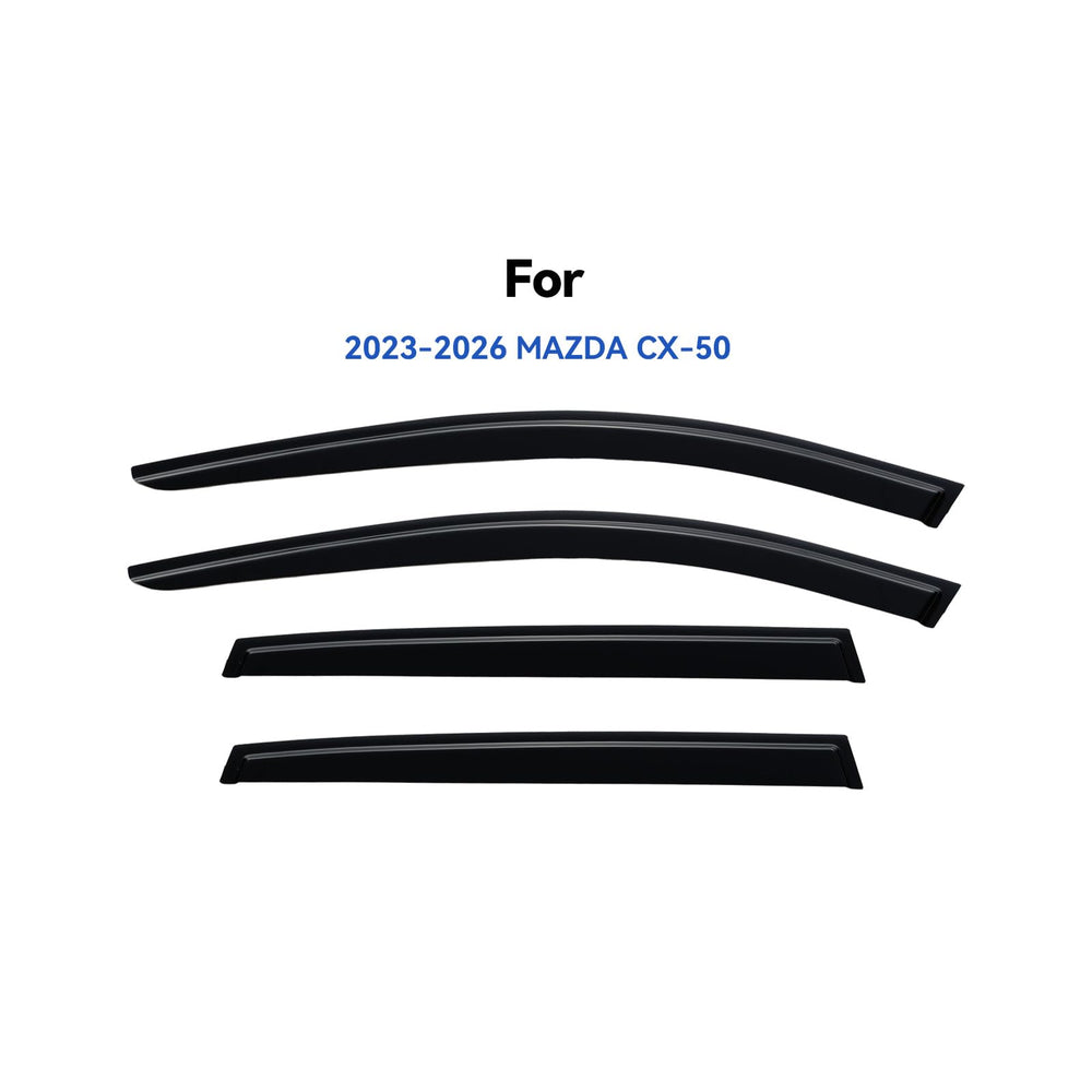 YQAUTEC Mazda CX-50 window visors side view protect from wind and rain