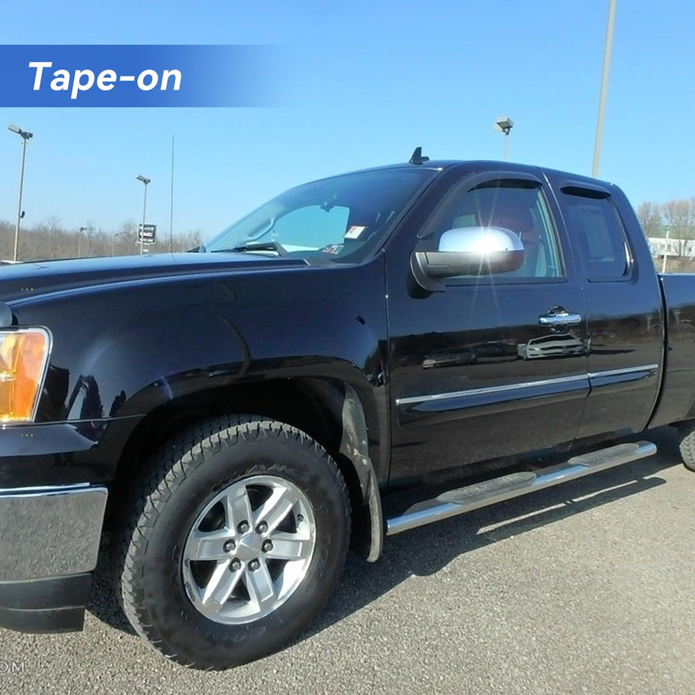 YQAUTEC no-drill installation of window visors shown on vehicle