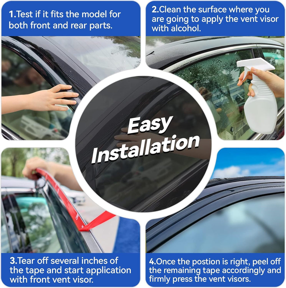 YQAUTEC Odyssey rear-right window visor provides rain protection and added shade.