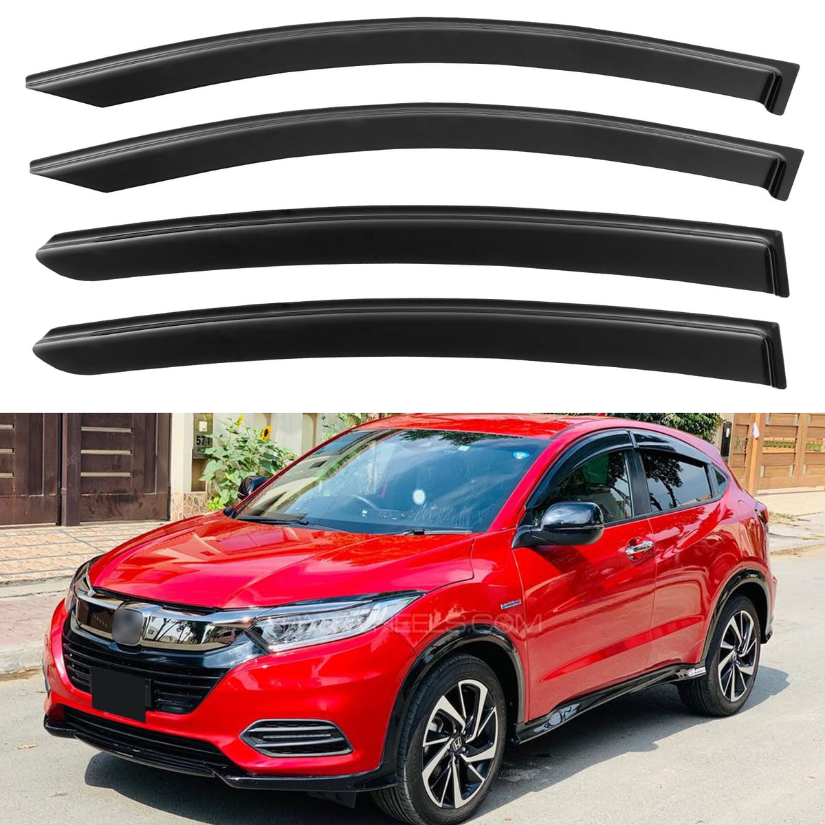YQAUTEC HRV front-left out-channel visor blocks rain while allowing airflow
