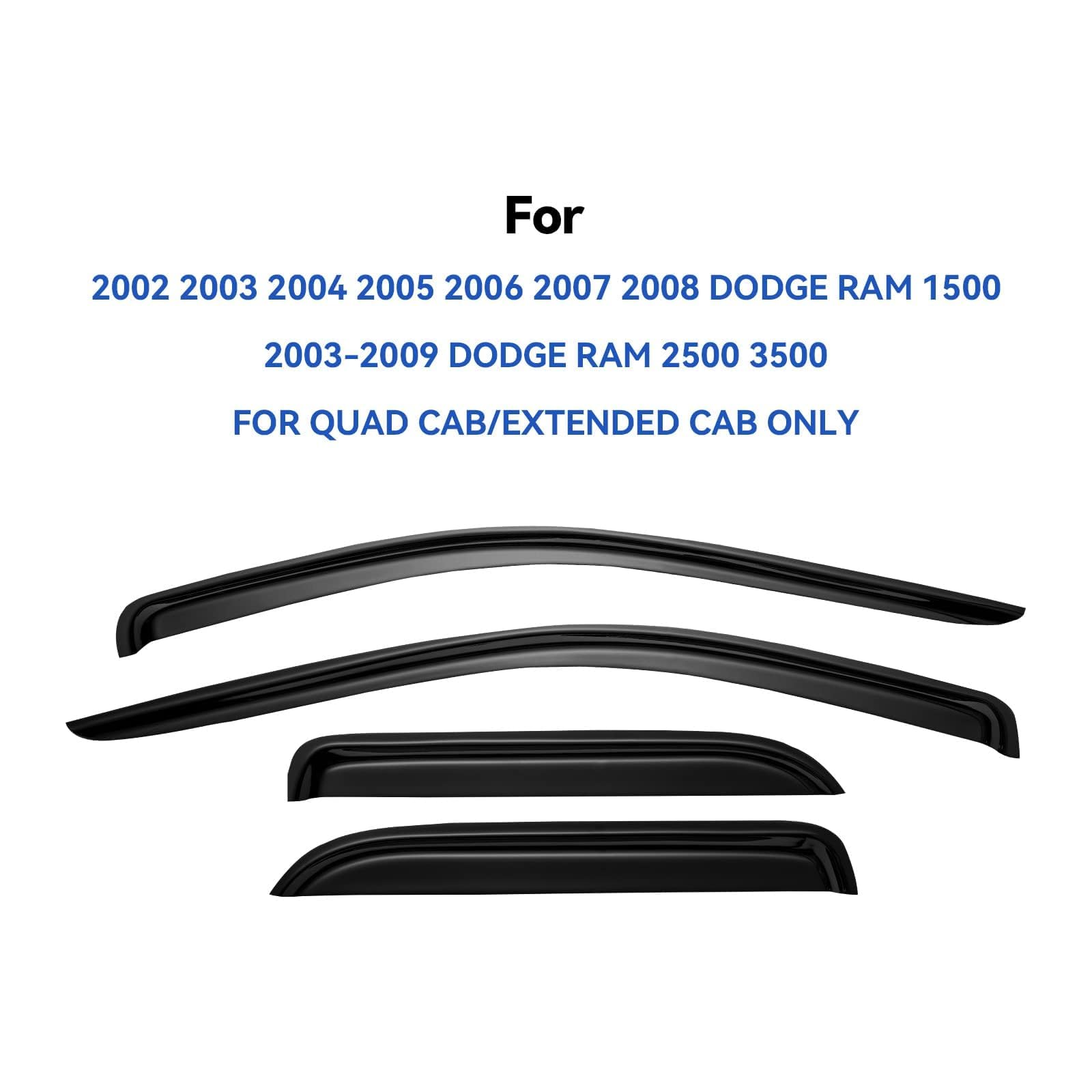 YQAUTEC out-channel wind deflectors showing simple outside-mount installation