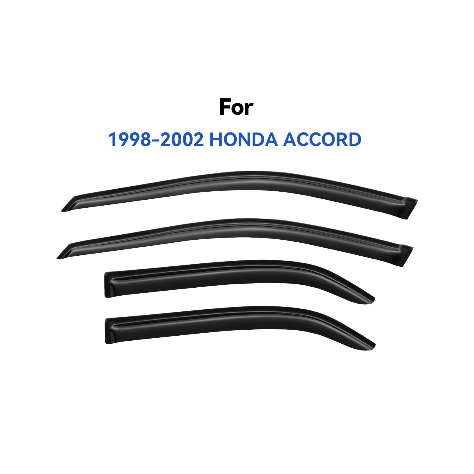 YQAUTEC out channel visor on Honda Accord front right window for rain protection