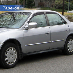 YQAUTEC out channel visor on Honda Accord rear left window for rain protection