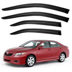 YQAUTEC Camry window visor front-left view showing rain protection